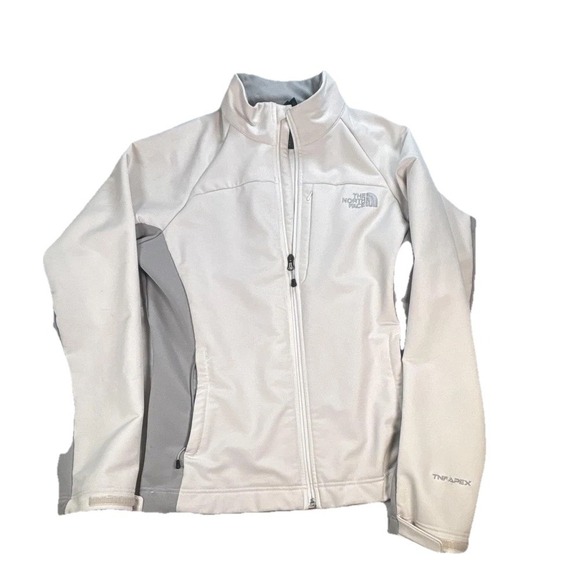 The North Face Jackets & Blazers - The North Face Jacket Womens Large White Gray Apex Softshell Full Zip TNF AHRU